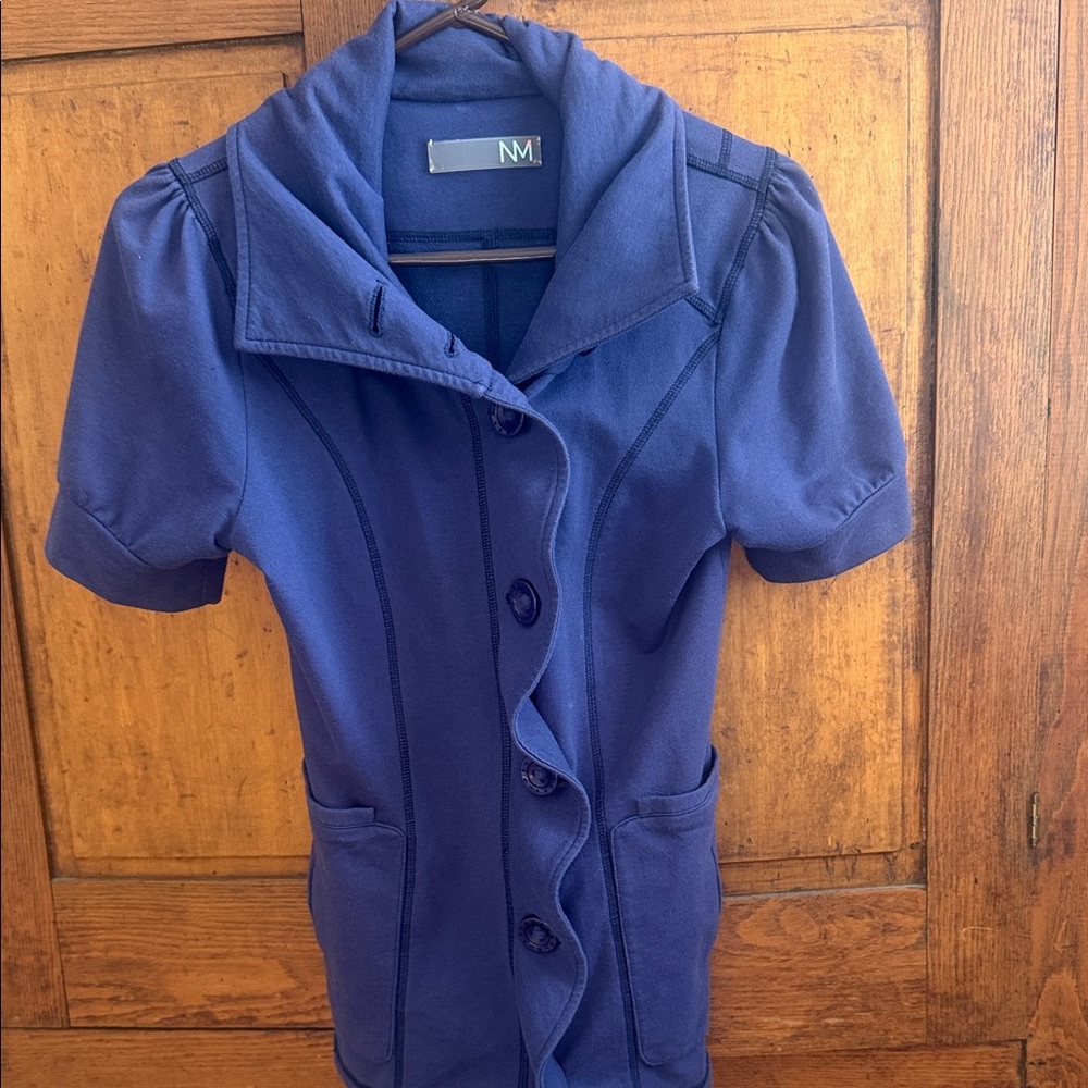 Neiman Marcus Blue Short Sleeve Jacket
